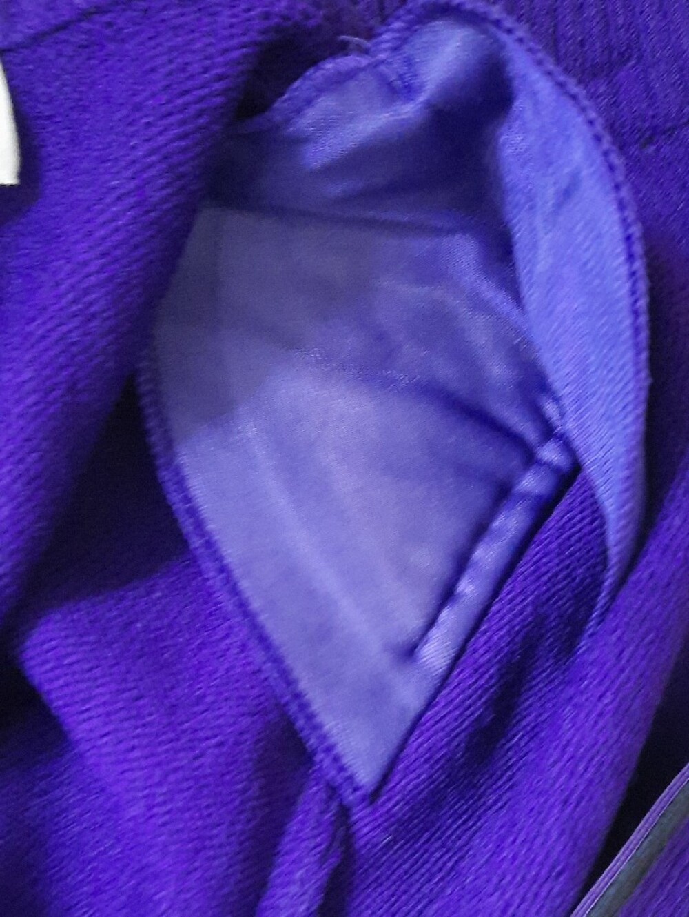 Purple Zip-Front Knit Jacket with Black Trim. ( No Tags for Material or Care) - Picture 12 of 12